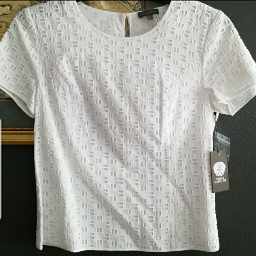 Vince Camuto Eyelet Top - Size Small